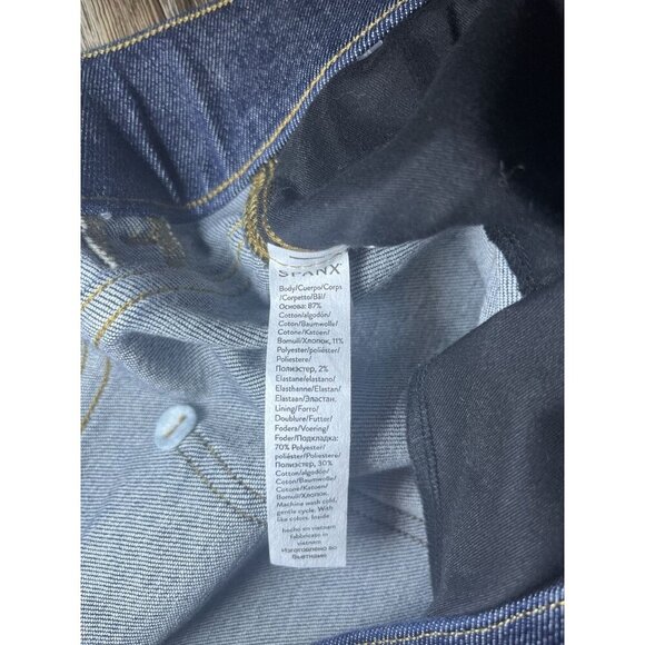 SPANX NWT EveryWear Kick Flare Jeans in Raw Indigo Plus Size 3X - Picture 6 of 9